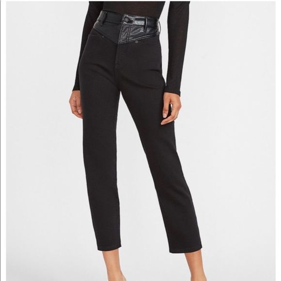 Express Jeans Express Slim Super High Rise Black Jeans S Poshmark